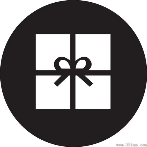 Download Vector black background gift box icon Free vector in Adobe ...