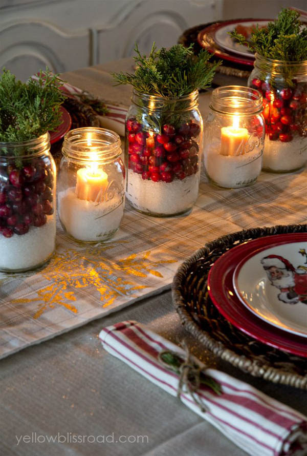  Christmas  Decorating  with Mason  Jars  Christmas  Celebration
