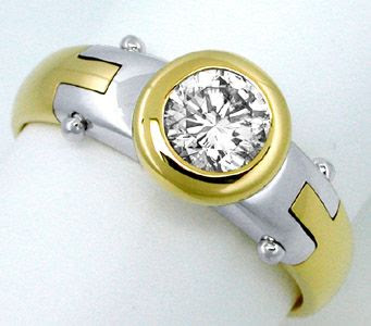 Foto 2, Einmaliger Brillant-Solitär-Ring 0,7ct River Luxus! Neu, S8119