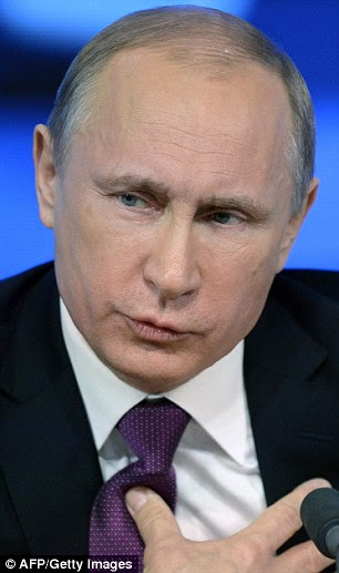 Putin, pictured, has had to eat humble pie and cancel the planned £25 billion pipeline across the Black Sea and the Balkans