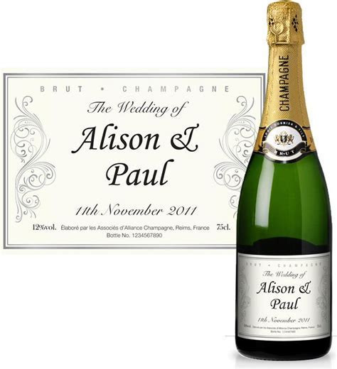 Personalised Wedding Reception Champagne