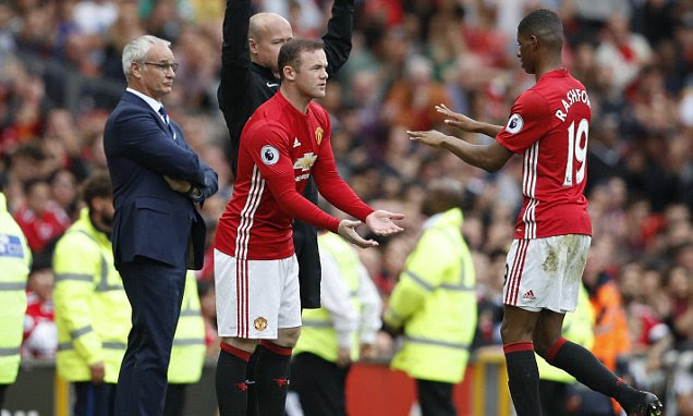 Wayne Rooney dropped to bench by Manchester United as Jose Mourinho puts faith in Marcus Rashford