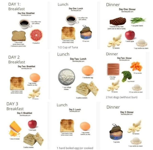 Military Diet: Lose 10 Pounds In 3 Days | Food I wants to try! | Pint ...