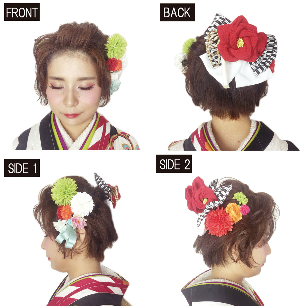 ショートヘアを活かしたい 短い髪のこだわりアレンジ 成人式にオススメの髪型 振袖に合うヘアアレンジ 振袖times