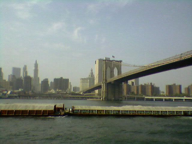 passing a gravel barge down the East River