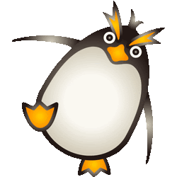 ころころイワトビペンギン No 044 ふっくらペンギンのイラスト アイコン 条件付フリー素材集 スマホなど携帯電話対応