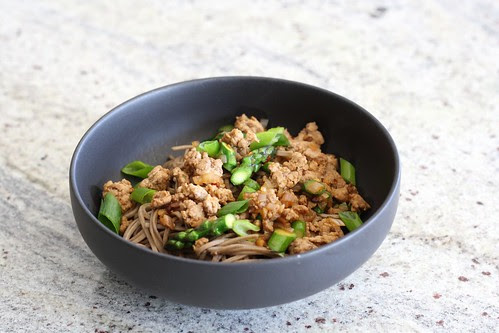 Turkey, Shiitake, and Asparagus Noodles