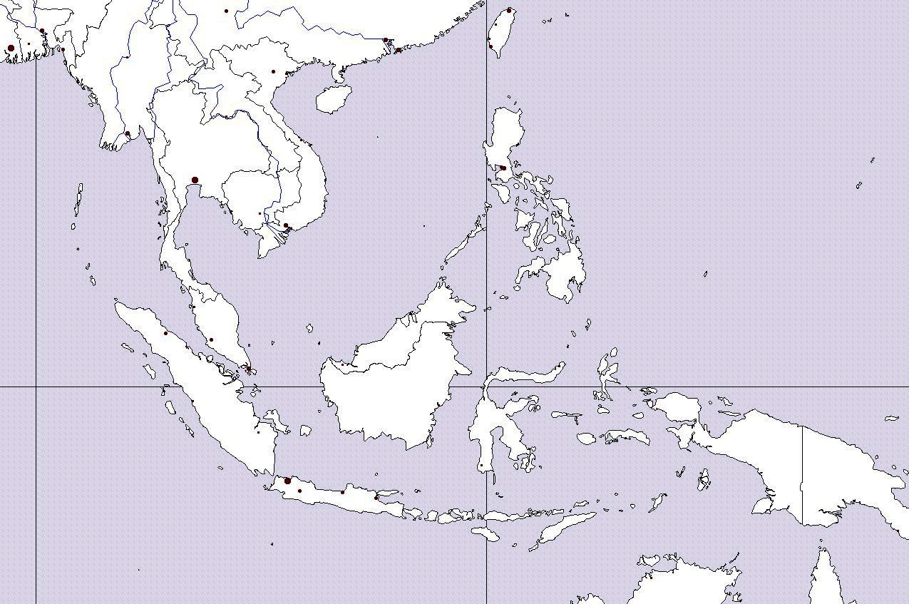 slepá mapa východní asie Slepá mapa jihovýchodní Asie slepá mapa východní asie