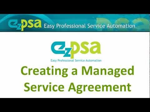 VIDEO : creating a managed services agreement - shows you how to create a recurring billingshows you how to create a recurring billingtemplatein ezpsa which could be used for invoicing managed services orshows you how to create a recurrin ...
