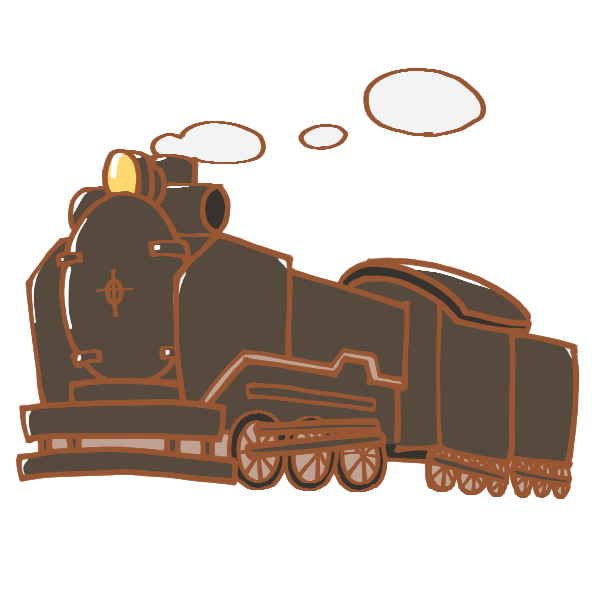 蒸気機関車のイラスト かわいいフリー素材が無料のイラストレイン