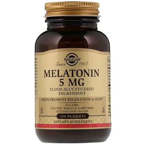 With discount shipping, incredible values and customer rewards. Solgar, Melatonin, 5 mg, 120 Nuggets - iHerb