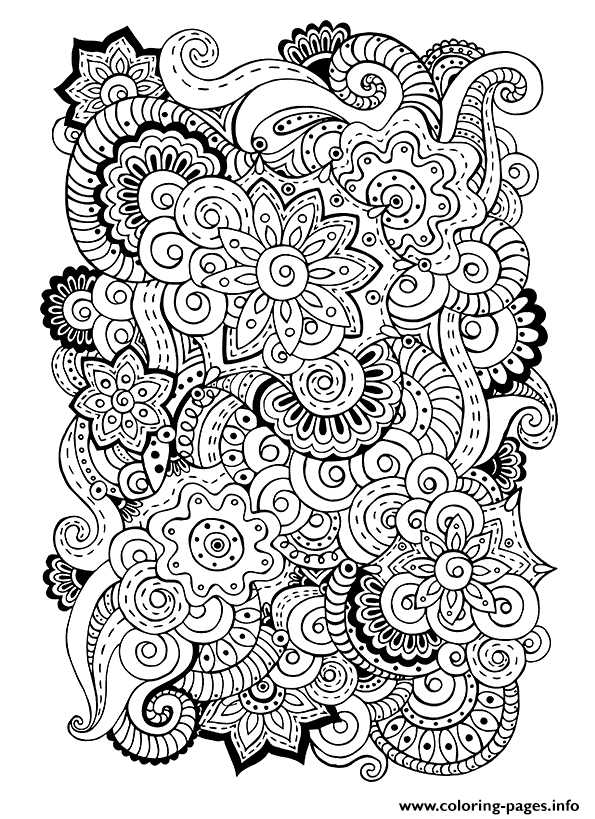 Zen Antistress Free Adult 5 Coloring Pages Printable