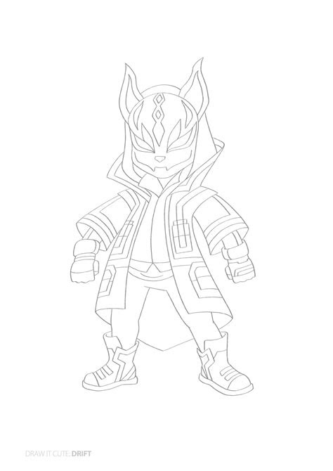 draw drift easy fortnite character skin  behance
