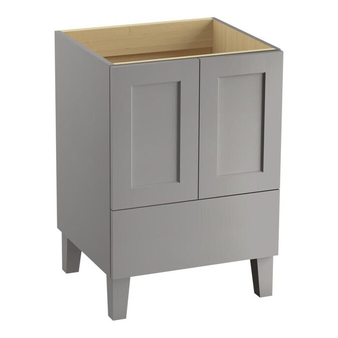 KOHLER Poplin 24-in Mohair Grey Bathroom Vanity Cabinet in ...