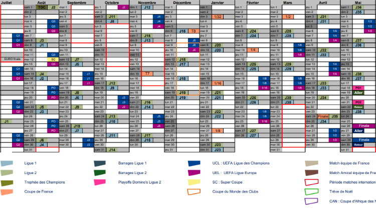 calendrier football 2021