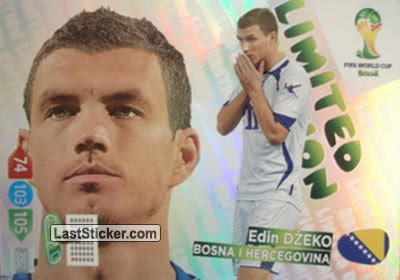 Card LE-ED: Edin Dzeko - Panini FIFA World Cup Brazil 2014 ...