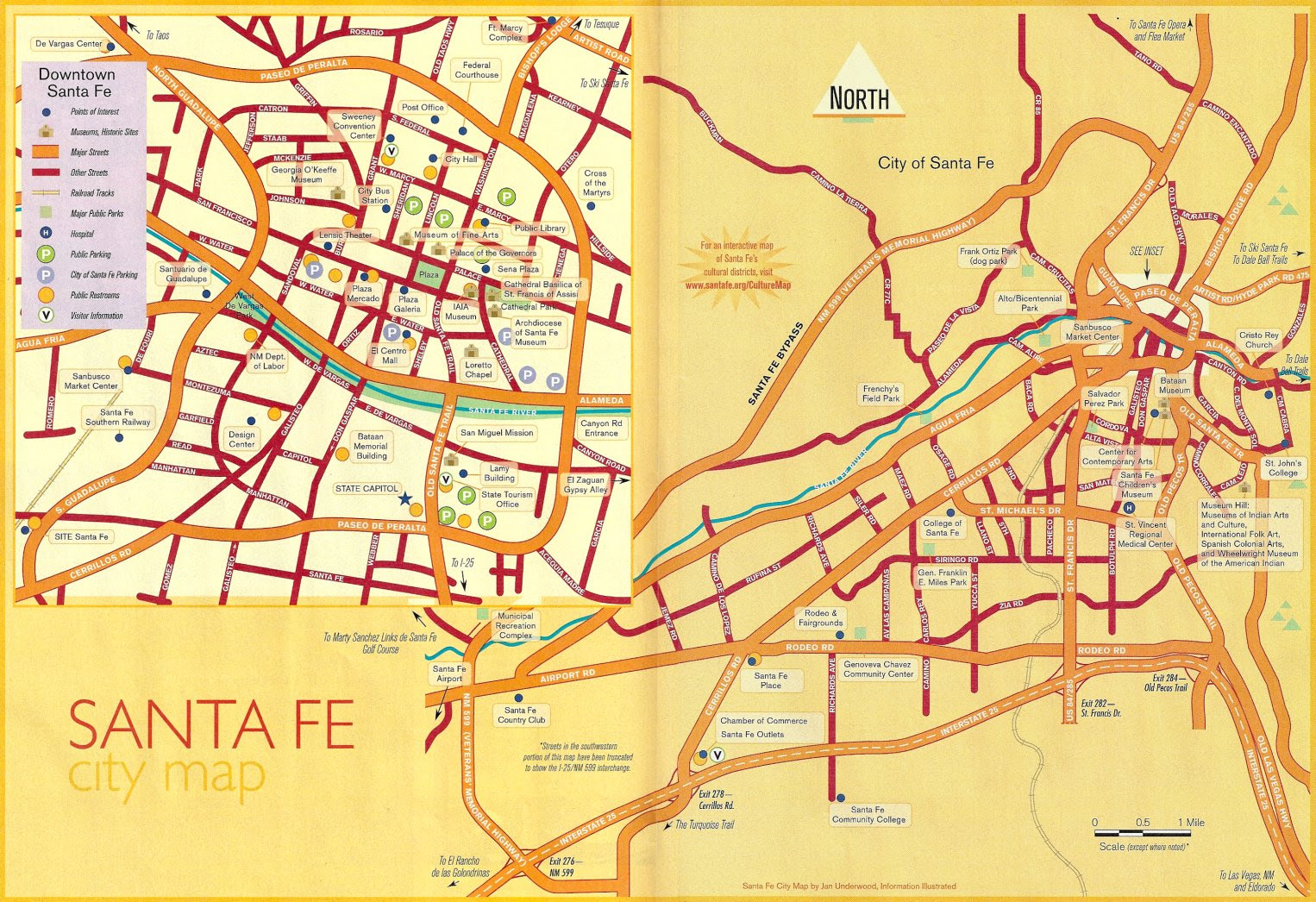 Santa Fe New Mexico Map