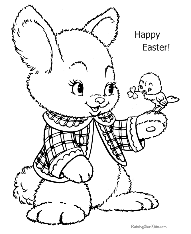 Download Happy Easter Coloring Page - 001