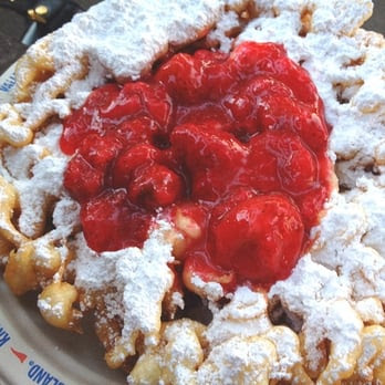 Funnel Cakes - Strawberry and powdered sugar funnel cake! - Buena Park ...