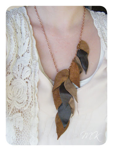 Leather Leaf Necklace Tutorial 14