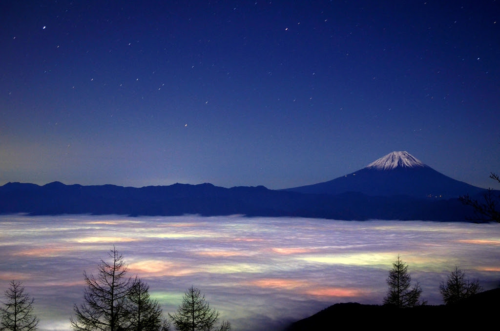 16 11 甘利山の雲海 夜景とご来光 夜景三昧