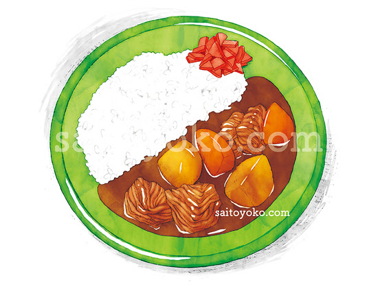 選択した画像 リアル カレー ライス カレー イラスト たつく