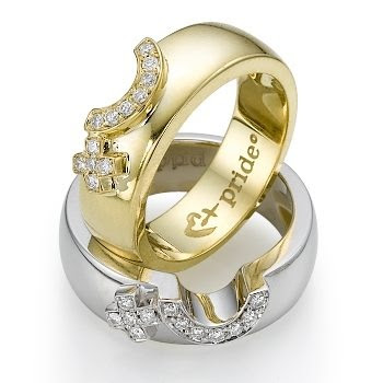 GayLesbian wedding bands. Love the inscription and the matching half ...