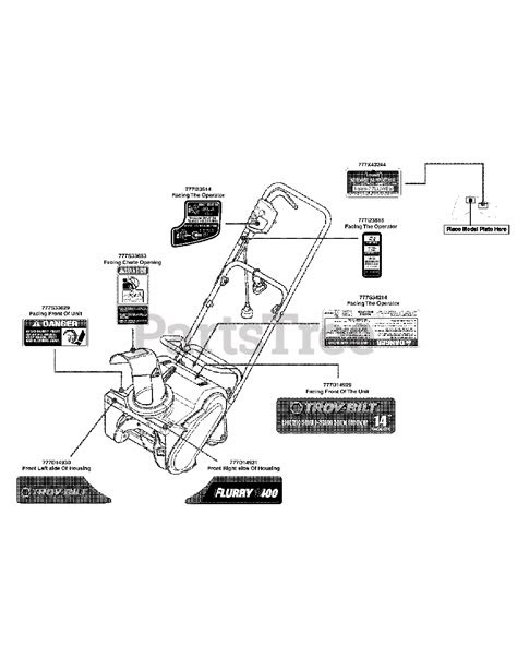 PDF Troybilt Flurry 1400 Electric Snow Blower Repair Manual