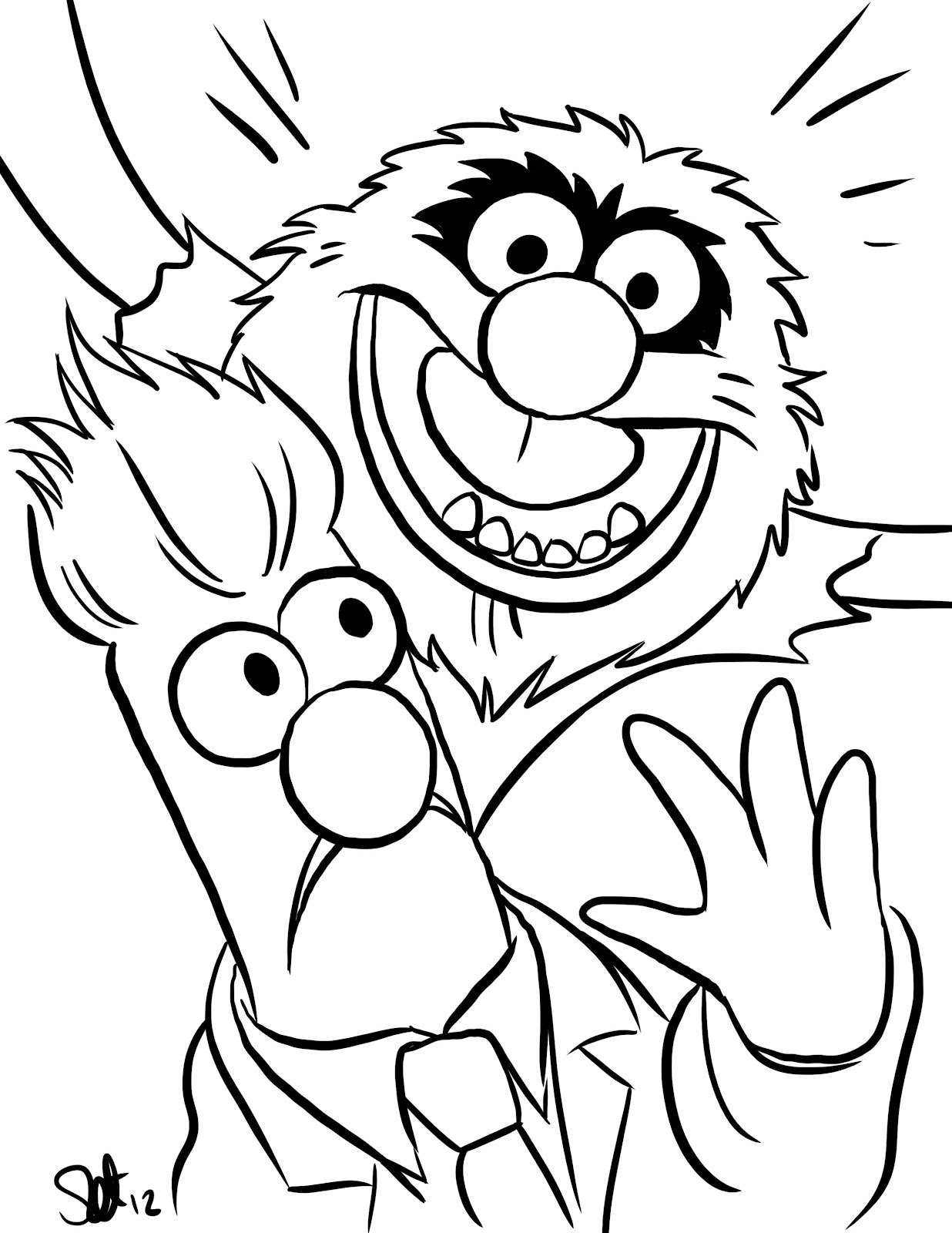 muppets animal coloring page - Clip Art Library