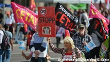 Manifestación en la ciudad alemana de Stuttgart contra CETA y TTIP.