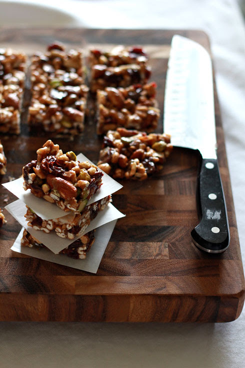 cherry, pistachio & coconut breakfast bars