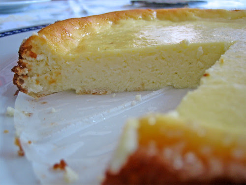 torta di ricotta : variante con yogurt greco senza base di biscotti; con bordi zuccherati by fugzu