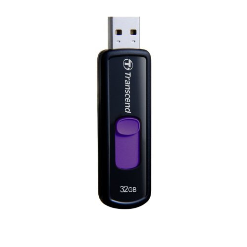 Transcend 32 GB JetFlash 500 Retractable USB Flash Drive [Amazon Frustration Free Package] - TS32GJF500 (Black)