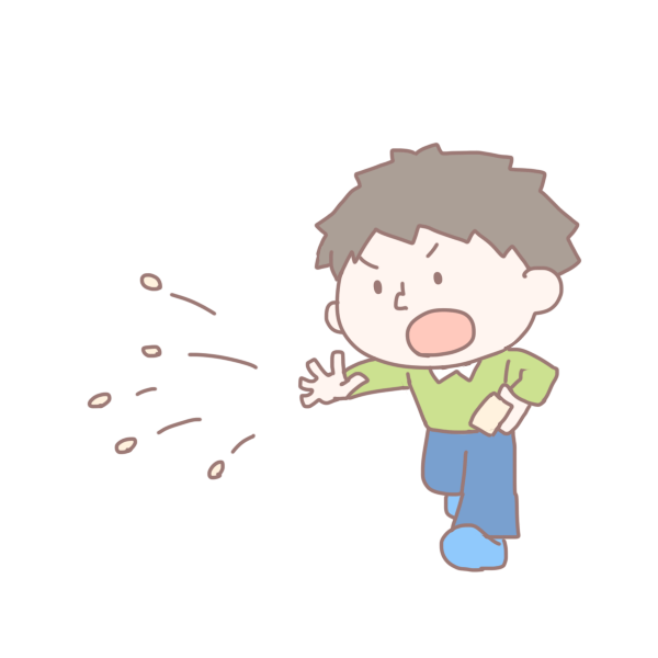 豆を投げる男の子のイラスト かわいいフリー素材が無料のイラストレイン