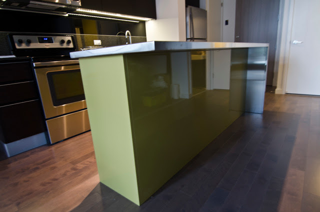 IKEA Island with custom Thermofoil doors and Stainless ...