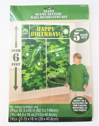 Fetes Occasions Speciales Geant 5 Piece Joyeux Anniversaire Militaire Camouflage Scene Setter Decoration Kit Maison Pokupec Hr