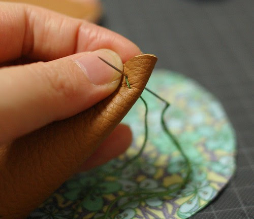 How to make a leather bottom pincushion 9