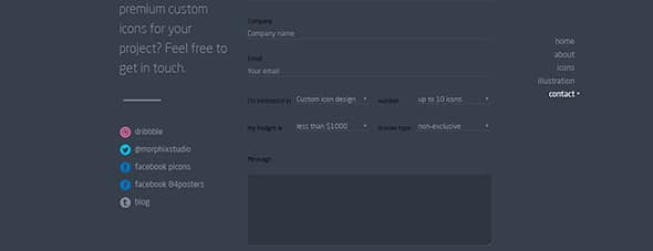 Morphix Design Studio Footer Design