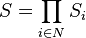 S = \prod_{i \in N} S_i