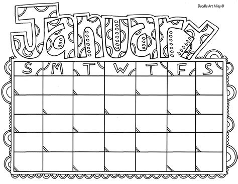 These fun free coloring pages are great for . coloring pages calendar doodles crafts by month