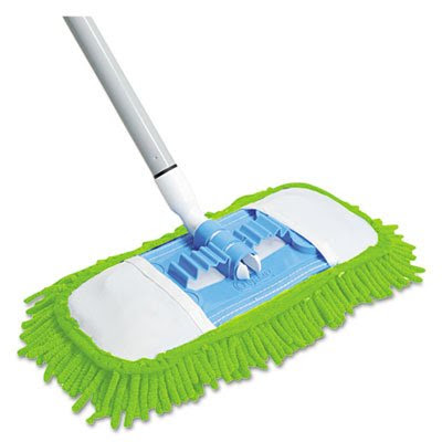 Quickie Microfiber Dust Mop, 48 Inch Steel Handle, Green, Each (060)