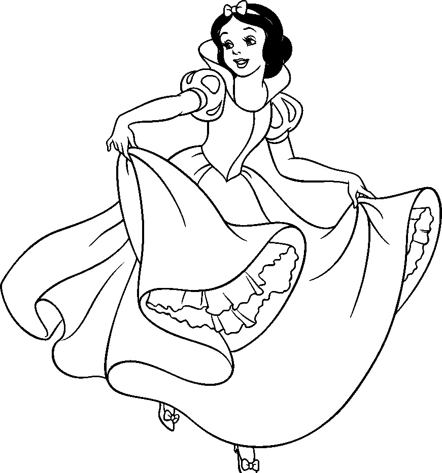 Download Snow white coloring pages to download and print for free
