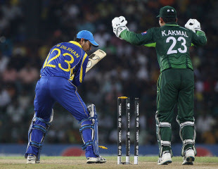 Tillakaratne Dilshan was bowled by Shahid Afridi for 41, Sri Lanka v Pakistan, World Cup, Group A, Colombo, February 26, 2011
