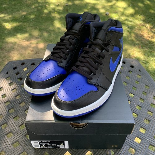 Athletic Shoes Size 11 Nike Air Jordan 1 Mid Hyper Royal Blue Black Us Men S 068 Clothing Shoes Accessories Vishawatch Com