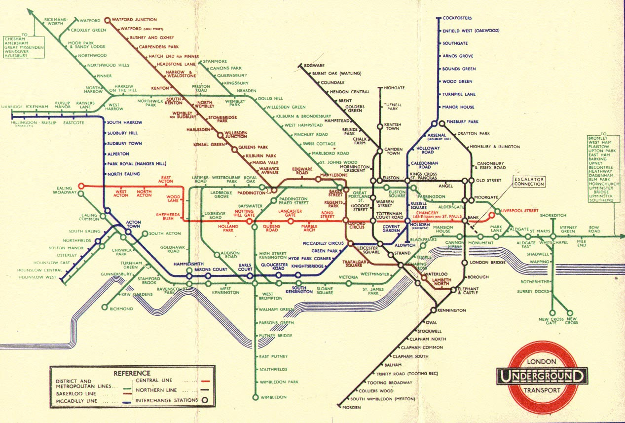 London Tube Map History The London Tube Map Archive