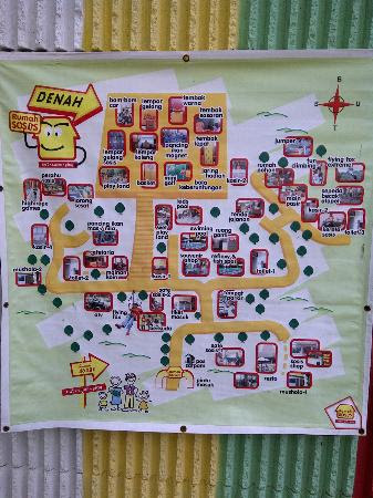 Peta arena bermain di rumah sosis, lembang - Picture of 