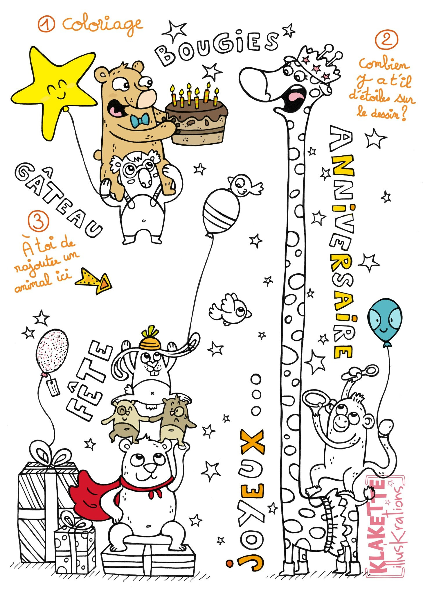 Coloriage d anniversaire