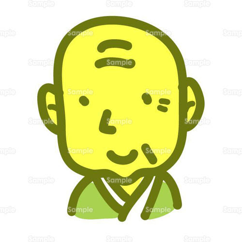 お坊さん 住職 おじいさん のイラスト 034 0048 クリエーターズスクウェア