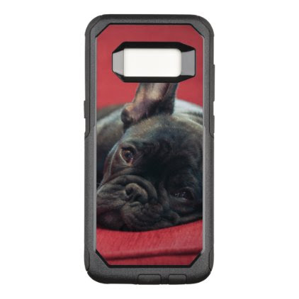 A Young French Bulldog Lying On A Couch OtterBox Commuter Samsung Galaxy S8 Case