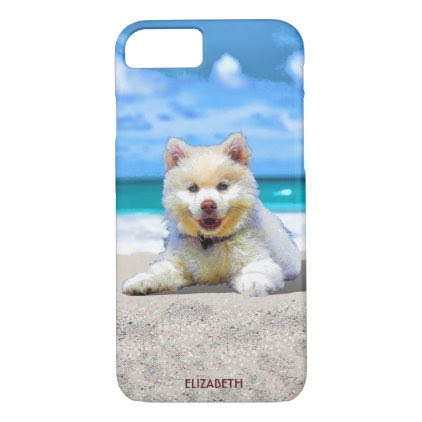 Pretty Adorable Small Puppy Drawing iPhone 7 Case